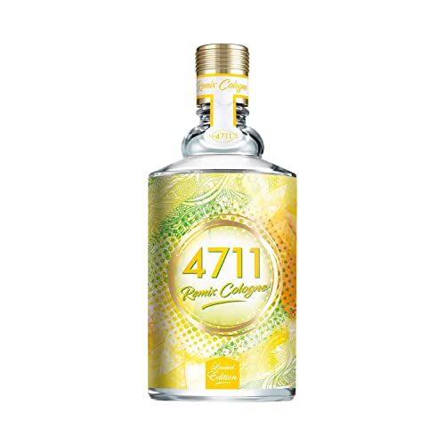 4711® Remix Cologne edición limón I Eau de Cologne - afrutada - espumosa - salvaje - ¡la frescura viva del limón en una remezcla veraniega! I Spray con atomizador natural de 100 ml Cover