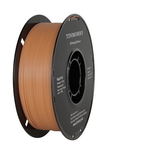 Image of TINMORRY Rapid PLA Filament 1.75 mm, 1 KG, Light Orange | Up to 300 mm /s, Smooth Printing, Neatly Wound, Low Warping, Compatible with Most FDM 3D Printers, Beginner-Friendly