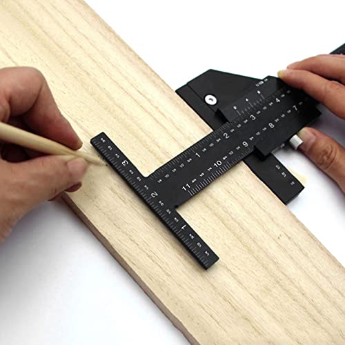 Woodworking Multifunction Ruler, T Type Accurate Professional Dual Function Scriber Gauge - Image 3