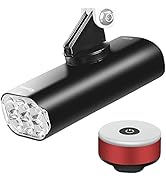 Bicycle Lights Front and Rear, Super Bright 2000 Lumen Headlight Powerful USB Rechargeable MTB Li...