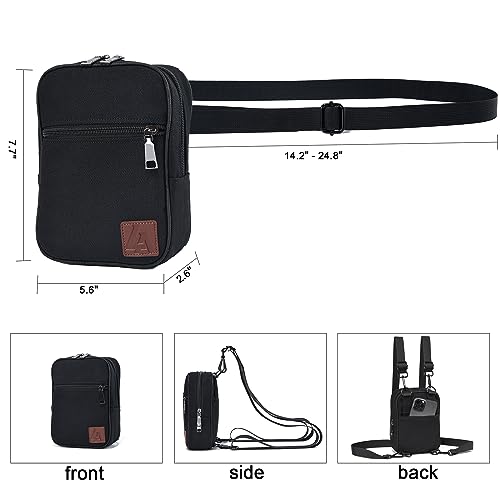 Image of LVYOUME Convertible Crossbody Bag for Men /Women,Adjustable Waist /Shoulder /Backpack with 2 /3 Strap,Everyday Essentials Carrier