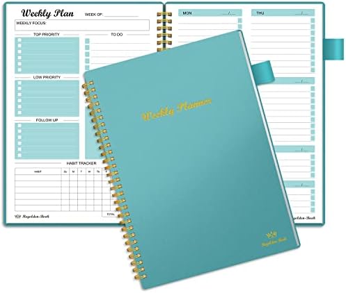 Daily Planner To Do List Notebook Regolden-Book Daily Schedule To Do List Daily Planner Organizers Undated Daily Planner Notebook Daily Life Planner Daily Journal(7x10") (Teal, Daily Planner)