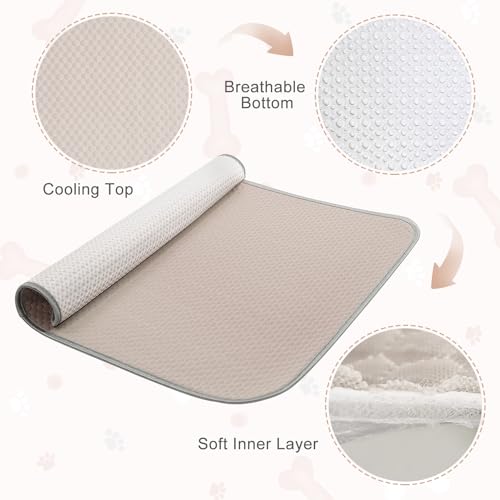 Buvlnee Summer Dog Cooling Mat Washable Ice Silk Self Cool Pad for Small Medium Large Dogs and Cats, Pet Sleeping Pad for Crate, Bed, Indoor & Outdoor Floor, Car Seats by Buvlnee - Used condition - Image 5