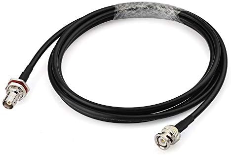 Bingfu BNC Male to Female Bulkhead Mount RG58 Coax Jumper Cable 2m 6.5 feet for Wireless Microphone System Receiver CB Radio UHF VHF Ham Radio Amateur Radio Mobile Radio Antenna Patch Panel Rack Mount