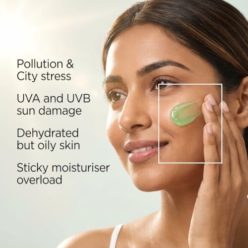 Image of VEDICDERM Green Tea Gel Moisturizer SPF 45 PA++++ for Oily & Acne-Prone Skin - Lightweight, Non-Comedogenic, Oil-Free Face Cream with Ceramides, Peptides & Matcha I 50g (Pack of 3)