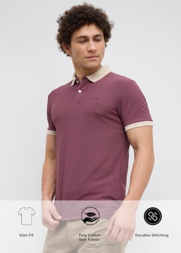 Image of Nostrum Mary Half Sleeve Polo T-Shirt with Two-Tone Collar, Stylish T Shirt for Men, Polo Tshirts for Men, Cotton T Shirt for Man, Casual Tshirt for Mens Boys