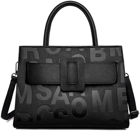JESSWOKO Tote Bag for Women Leather Shoulder Bag Luxury Designer Handbag Black Purse Womens Purses and Handbags Mothers Day Gifts Large Satchel Bags for Women