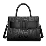 JESSWOKO Tote Bag for Women Leather Shoulder Bag Luxury Designer Handbag Black Purse Womens Purses and Handbags Valentines Day Gifts Large Satchel Bags for Women