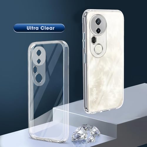 Image of Jkobi Back Cover for Vivo T4 Ultra (Silicone Clear Shockproof Case with Camera Protection | Soft and Flexible | Transparent)