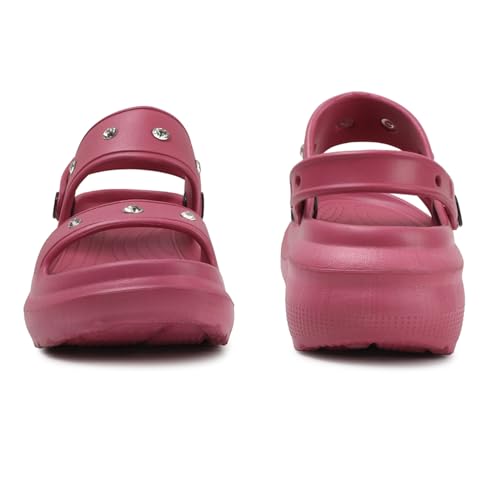 Image of Sukun DMD-KIA Women's Clogs /Sandals with Adjustable Back Strap Ultra Soft & Flexibility Anti Skid Comfortable Waterproof Daily Mules Clogs /Sandals for Women