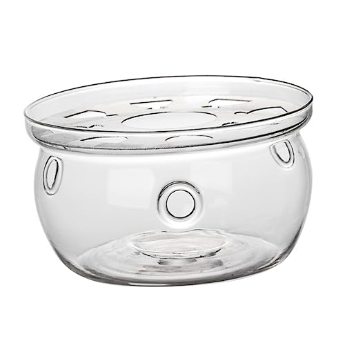 GRIRIW Insulated Base Tea Set Glass Teapot Warmer Safe Heat-Resistant Tea Heating Base