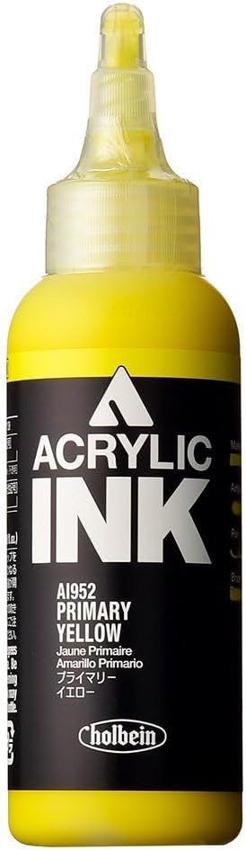 Holbein Acrylic Ink - Primary Yellow, 100 ml