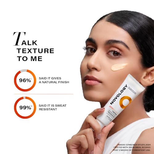Image of Novology SPF 50 PA++++ Tinted Sunscreen for Pigmentation, Dark Spots and Acne Marks | Blends into Natural Finish | For All Skin Types | 50 g