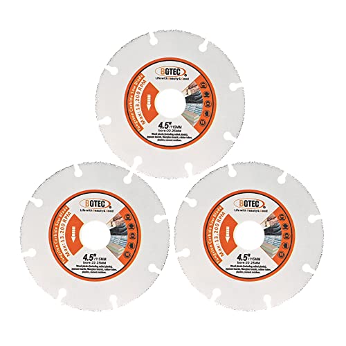 Snapklik.com : Carbide Wood Cutting Disc,3pcs 4-1/2 Inch/115MM Vacuum ...