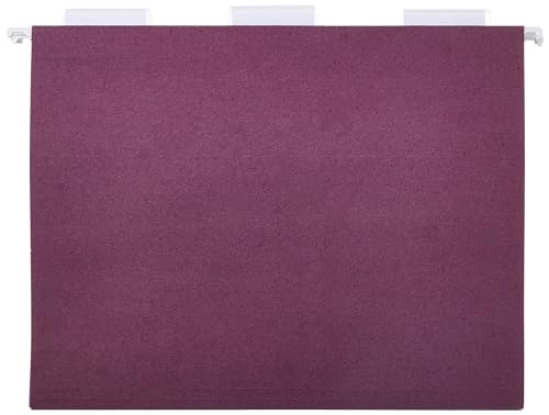 Image of Amazon Basics Hanging File Folders with Adjustable Tabs for Document Organization, Letter Size, Assorted Jewel-Tone Colors, 25-Pack