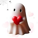 tngtswwcv Halloween Ghost Figurine Funny Love Ghost Statue Heart Ghost Decoration Holding for Gift Props Tabletop Home Decor Best Gifts for Anniversary Weddings