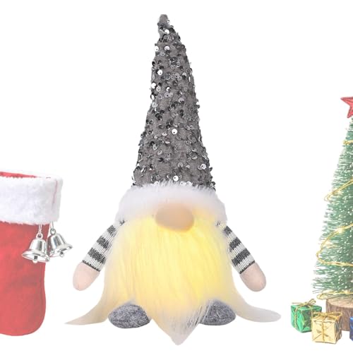 Gnome de Noël avec poupée à paillettes et décoration Thanksgiving