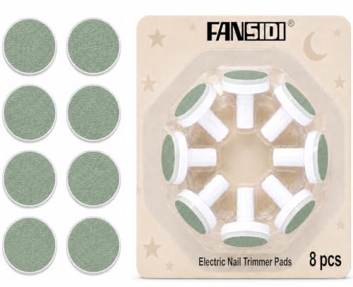 Fansidi Electric Baby Nail File Replacement Pads | Compatible with Fansidi Nail Trimmers, Safe + Easy Grooming, Trimming, and Nail Filing for Nail Care, Suitable for 12+ Months, Green