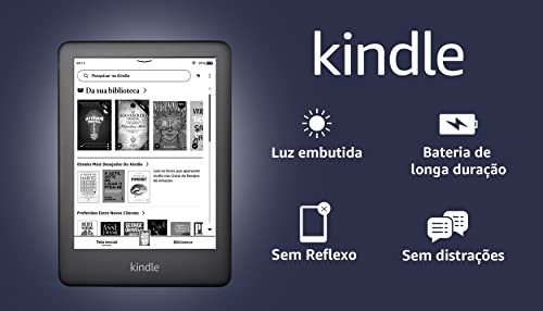 Kindle 10a. geração com bateria de longa duração - Cor Preta