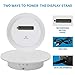 JAYEGT Motorized Rotating Display Stand, 7.87inch /17.6lbs Load, 360 Degree Electric Rotating Turntable for Photography Products, Jewelry, 3D Model ,with 5 Colors Backgrounds -- White