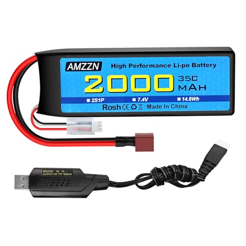 Batterie Lipo 2S T-Plug pour prolonger vos sessions de pilotage de bateau et voiture RC