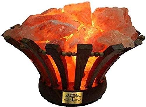 All Naturals Salt Lamp Big Cube Unique Gift 6-Inch Height 4-5 Kg(ON/Off Wire & Spare Bulb), Natural Air Purifier, for Vastu, Healing, Peace & Harmony