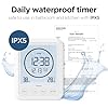 mooas Visual Timer Clock + Multi Cube Timer (White) - Waterproof Digital Shower Clock, Large Backlit Display, Countdown Timer, Rotating Timer for Cooking Kitchen & Bathroom, Work Desk Timer
