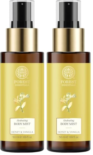 Image of Forest Essentials Fragrant Body Mist Honey Vanilla | Aloe Vera juice infused Perfume Spray to keep Skin Scented & Hydrated Through the Day (Pack of 2)