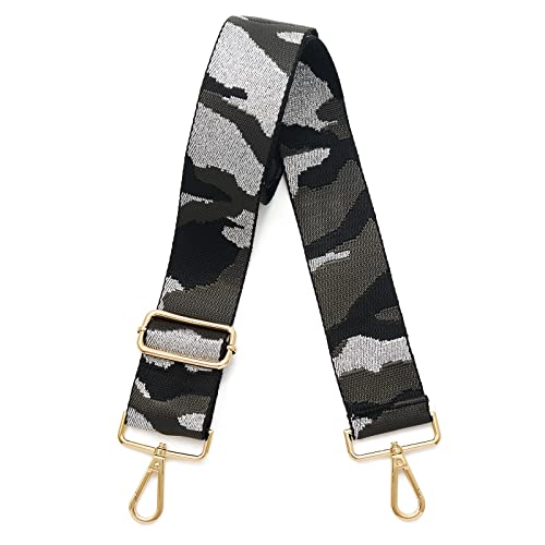Image of Wide Purse Straps Replacement Adjustable Crossbody Gold Hardware Canvas Shoulder Strap For Women