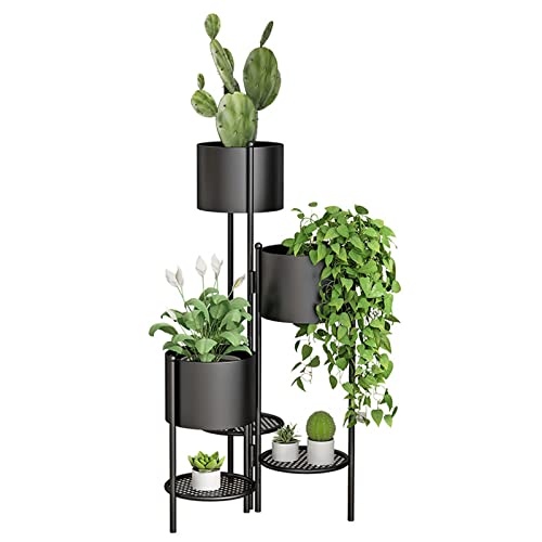 Support pliable moderne pour pots de fleurs étagère de rangement noire