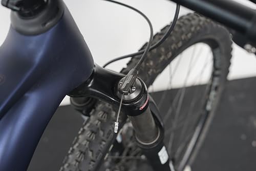 Image of United Clovis 6.2 29T Adult Mountain Bike with 1x12 Shimano Deore Drivetrain, SR Suntour XCR 32 Boost Suspension Fork, Shimano MT201 Hydraulic Disc Brakes (Blue Gold)