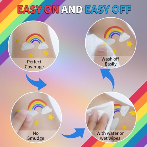 Dufre Professional Face Paint Palette Face Painting Kit With Brushes 12 Split Cake Palettes Water Based Face Paint with Stencils & Brushes for Halloween Christmas Makeup