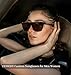 FEISEDY Sunglasses for Women Men, Fashion Mirrored Single Lens, Driving Beach Sunnies UV400 Shades B2996 Leopard/Tea