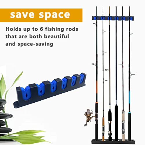 Marvoltice Fishing Rod Holders,Fishing Pole Holder Wall Mount for Garage Door,Fishing Rod Storage Rack for Boat,Vertical 6-Rod Organizer Racks (1 Pair) - Image 8