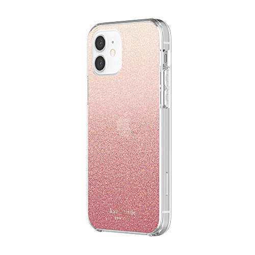 Kate Spade New York (ケイト・スペード ニューヨーク) ハードシェル保護ケース iPhone 12 & iPhone 12 Pro対応 グリッターオンブレサンセットピンク/マルチ