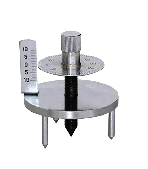 RKL Enterprises spherometer double disc brass nickel coating measuring instrument device for students ad optics shops pack of 1