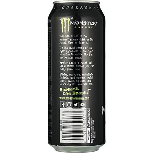 Image of Monster Energy Original Flavour Drink 500Ml , (Pack Of 3 Cans X 500Ml Each)