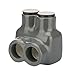 Polaris Grey Insulated Connector for Fine-Stranded Flexible Copper Conductor, 1-10 AWG and 2-10 AWG Wire Range, 2 Ports, 3/16" Hex, 1.62" Width, 1.75" Height, 1.62" Length(Pack of 6)