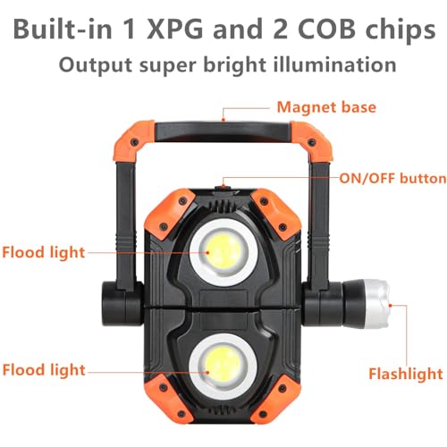 Sunzone LED Work Light,Rechargeable 2 in 1 Flood Lights & Spotlight by sunzone - Used condition - Image 2