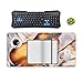 Watercolor Acoustic Guitar Desk Mat Non-Slip Laptop Writing Pad Large Keyboard Mousepad with Rubber Base 23.6