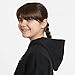 Nike Girl's Sportswear Club Fleece Crop Hoodie (Little Kids/Big Kids) Black/White S (8-9 Big Kid)