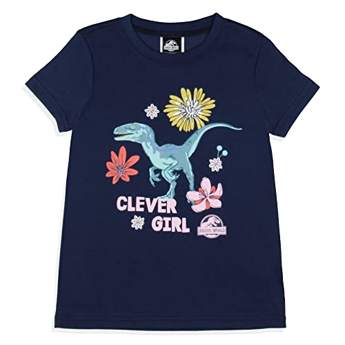 INTIMO Jurassic World Girls' Movie Film Clever Girl Flower Sleep Pajama Set Shorts2