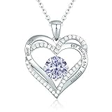 ❤ EINZIGARTIGES DOPPELTES HERZ-DESIGN ❤ - Der Anhänger nimmt eine einzigartige doppelte herzförmige Struktur an, die die Liebe füreinander symbolisiert. Darüber hinaus sind auch die Details des Anhängers voller Liebe. In eines der Herzen ist 