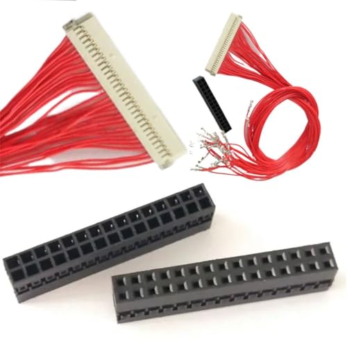 For DIY 30-pin DF19 custom cable (DF19-30S-1C) to 2.0-inch pitch LVDS 1ch, 2ch, 6-bit, 8-bit LCD display cable.