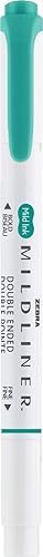 Miniatura 2 de Zebra Pen Mildliner - Resaltador de doble punta, puntas gruesas y finas, Verde Summer