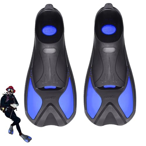 Pinteadores de Natación Cortos - aletas de entrenamiento para Natación y Snorkel | Flippers compactos para Entrenamientos de Piscina, Libre y Actividades Nau