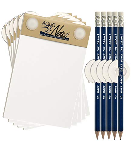 Blocs-notes imperméables AquaNotes (lot de 5) pour écrire sous la douche - 2