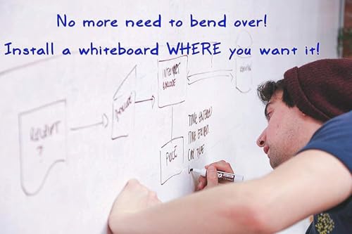 Image of 2x2 Feet Whiteboard Sticker for Kids, Home, School & Office, Self-Adhesive Removable, Waterproof White Board Sticker Perfect for Writing & Drawing on Smooth Surface