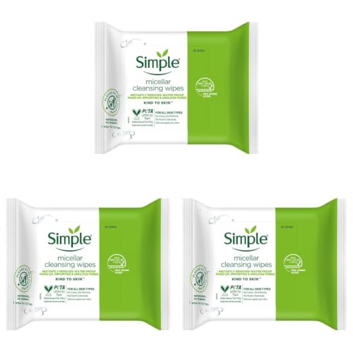 Image of Simple Kind To Skin Micellar Cleansing Wipes 25 Wipes (Pack of 3)