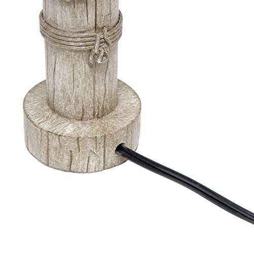 Simple Designs LT1091-PEL Shoreside 17.25" Tall Coastal Sitting Pelican Beige Wash Polyresin Bedside Table Desk Lamp w White Fabric Drum Shade for Décor, Accent, Beach, Seaside, Living Room, Bedroom - Image 8